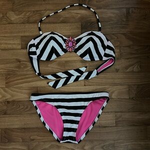 Black and white Target swimsuit